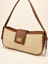 BOLSA ANNE KLEIN RAFFIA CAMEL