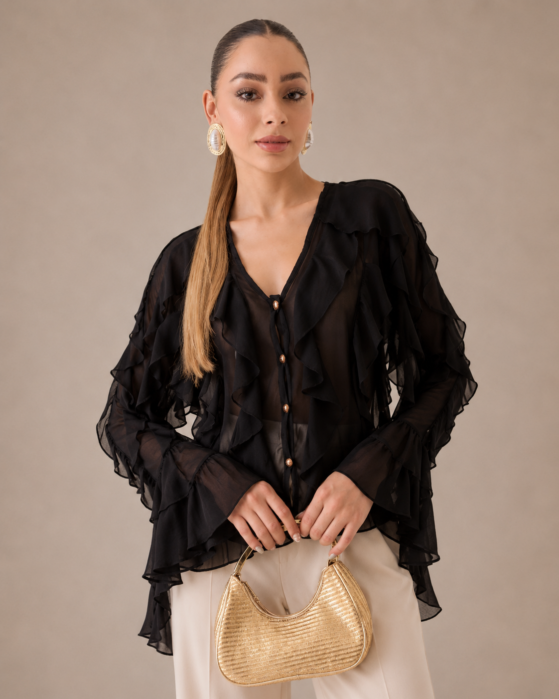 BLUSA NOIR CASCADE