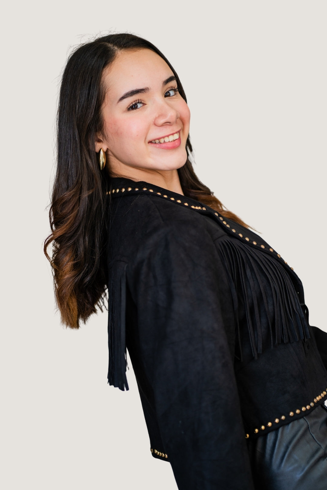 Chamarra Estilo Vaquero con Estoperoles Metálicos 