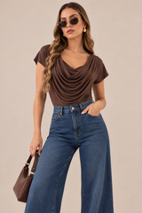BLUSA MOCHA DRAPÉ