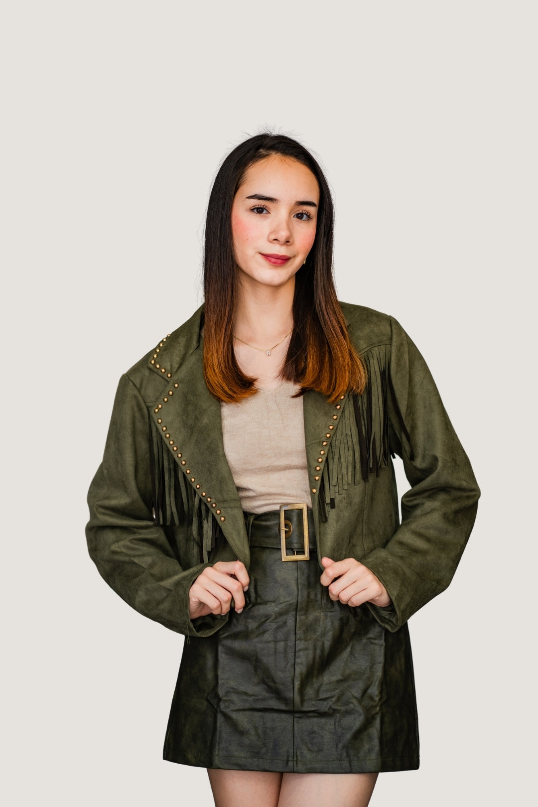 Chamarra Estilo Vaquero con Estoperoles Metálicos 