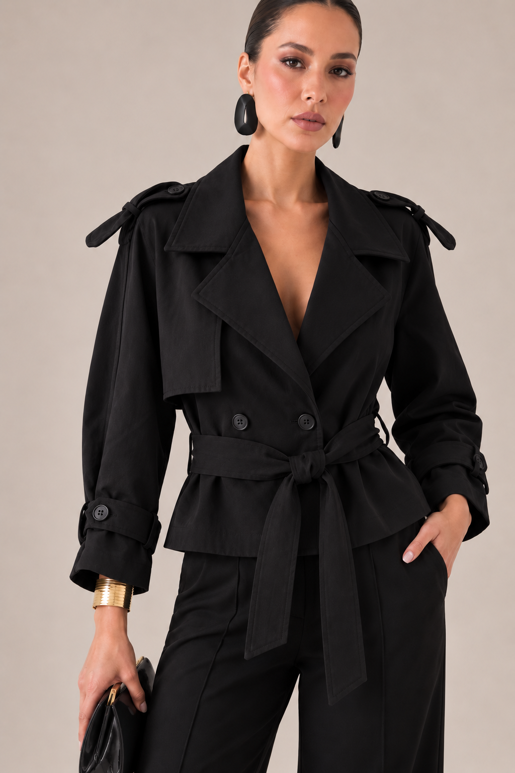 TRENCH JACKET NOIR PARIS