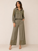 SET OLIVE LACE ELEGANCE