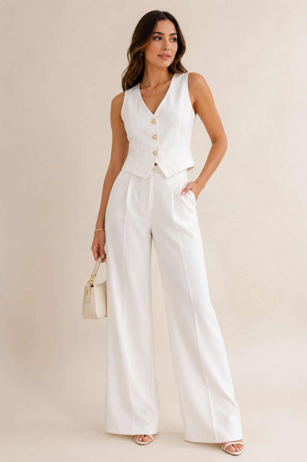 WHITE LUXE TAILORED SET