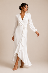 VESTIDO ELEGANCE CRUZADO BLANCO