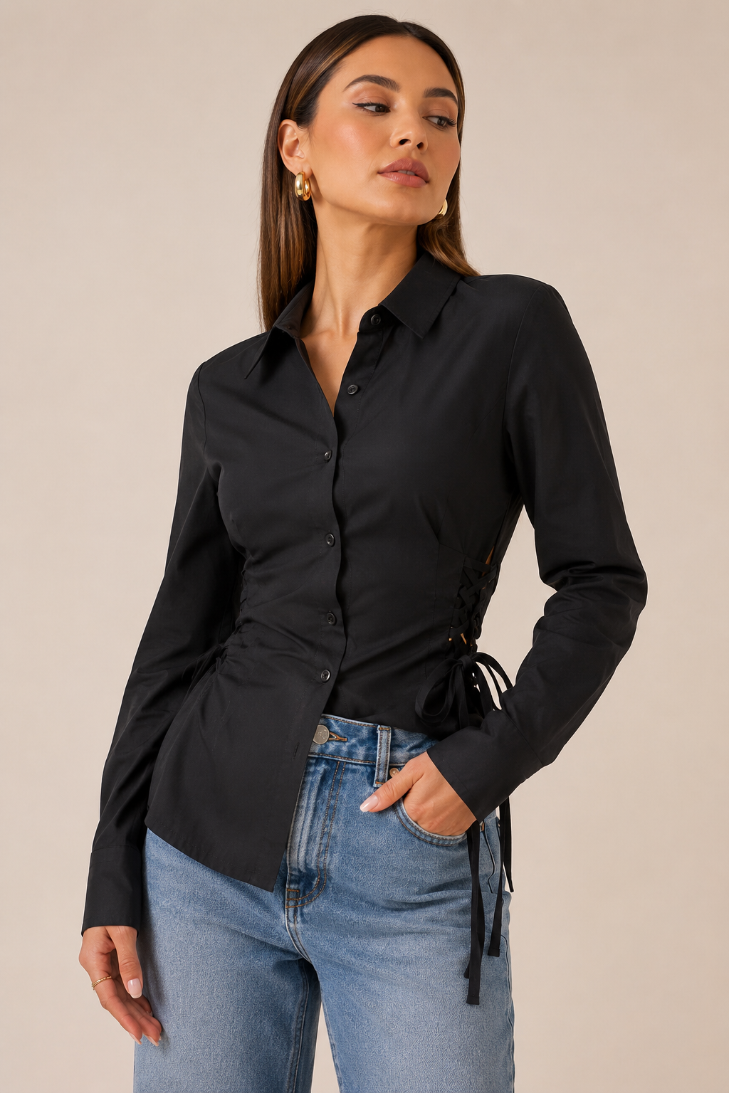 CAMISA ÉCLIPSE LACE-UP