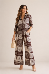 CONJUNTO PAISLEY CHOCOLATE