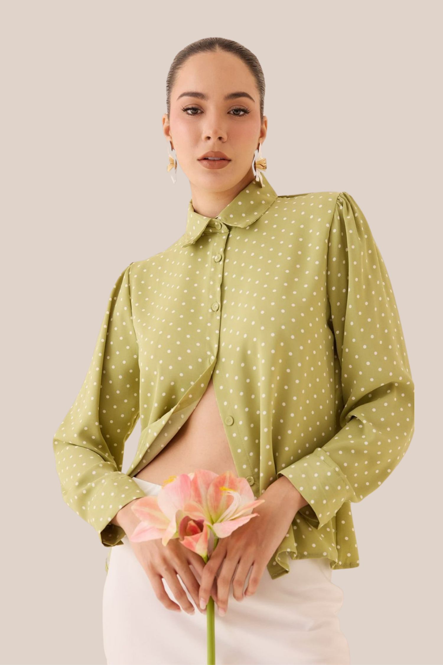 Blusa Verde Boleada