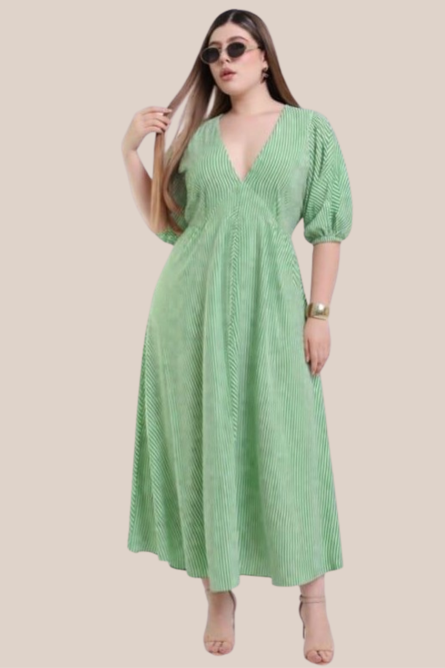 Vestido de Rayas Verdes