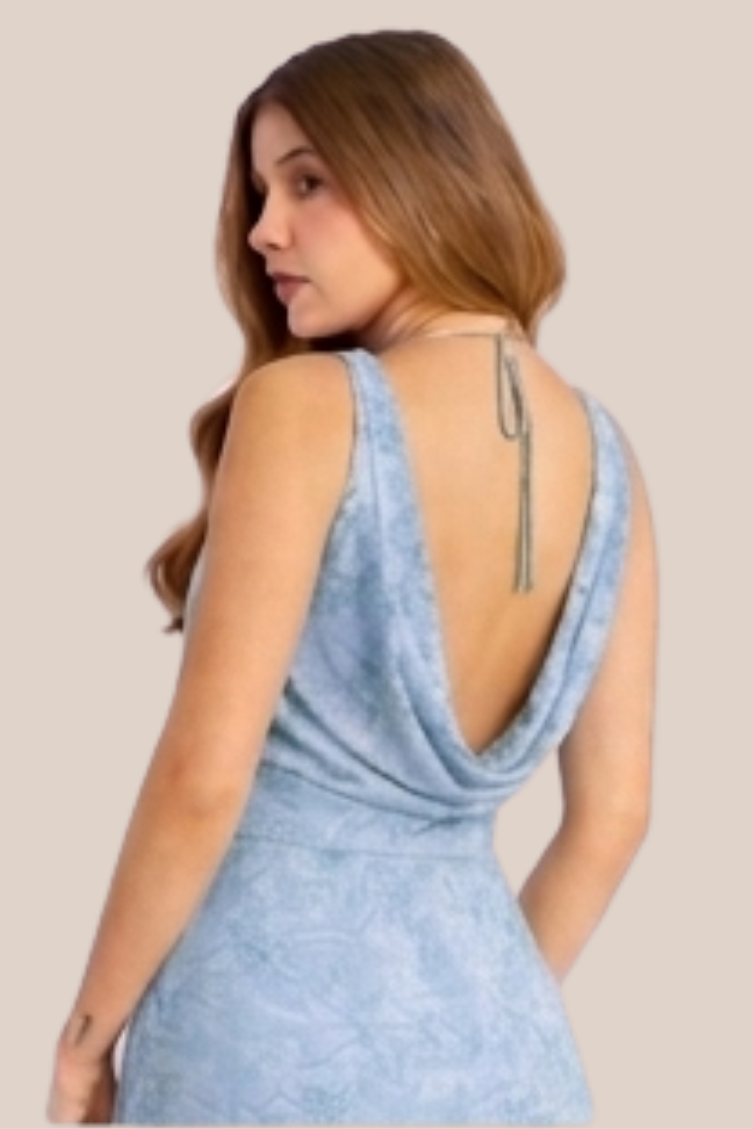 Vestido Largo Con Estampado Floral