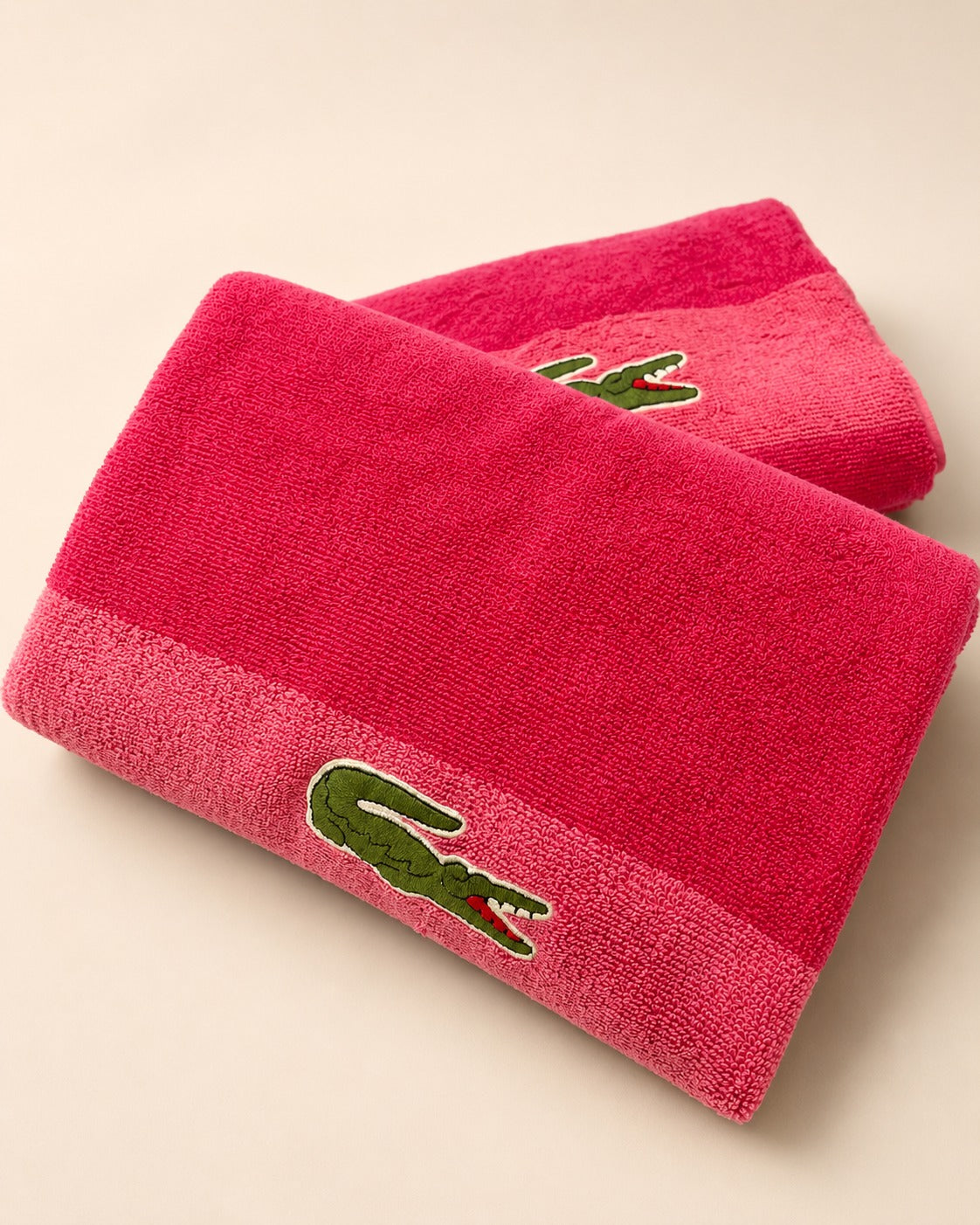 TOALLA LACOSTE ROSA