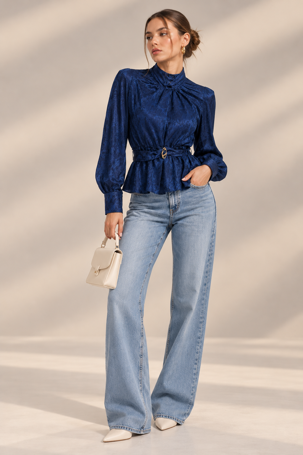 BLUSA AZUL ROYAL IMPERIAL CHIC