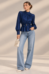 BLUSA AZUL ROYAL IMPERIAL CHIC