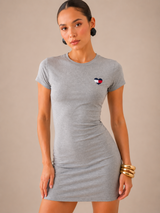 VESTIDO TOMMY HILFIGER HEART GRIS