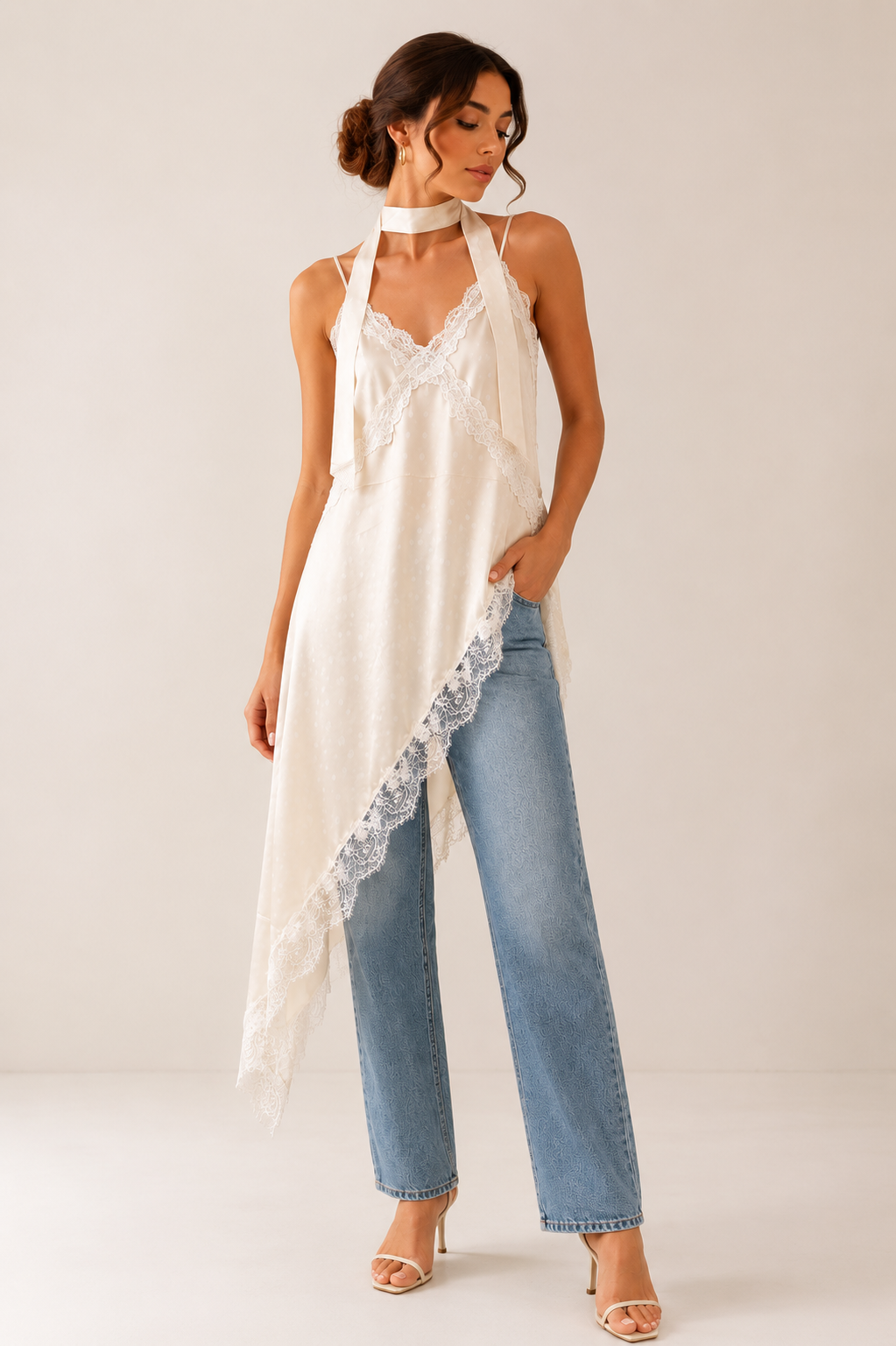 PEARL DOT LACE TOP