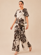 CONJUNTO FLORAL MOCHA