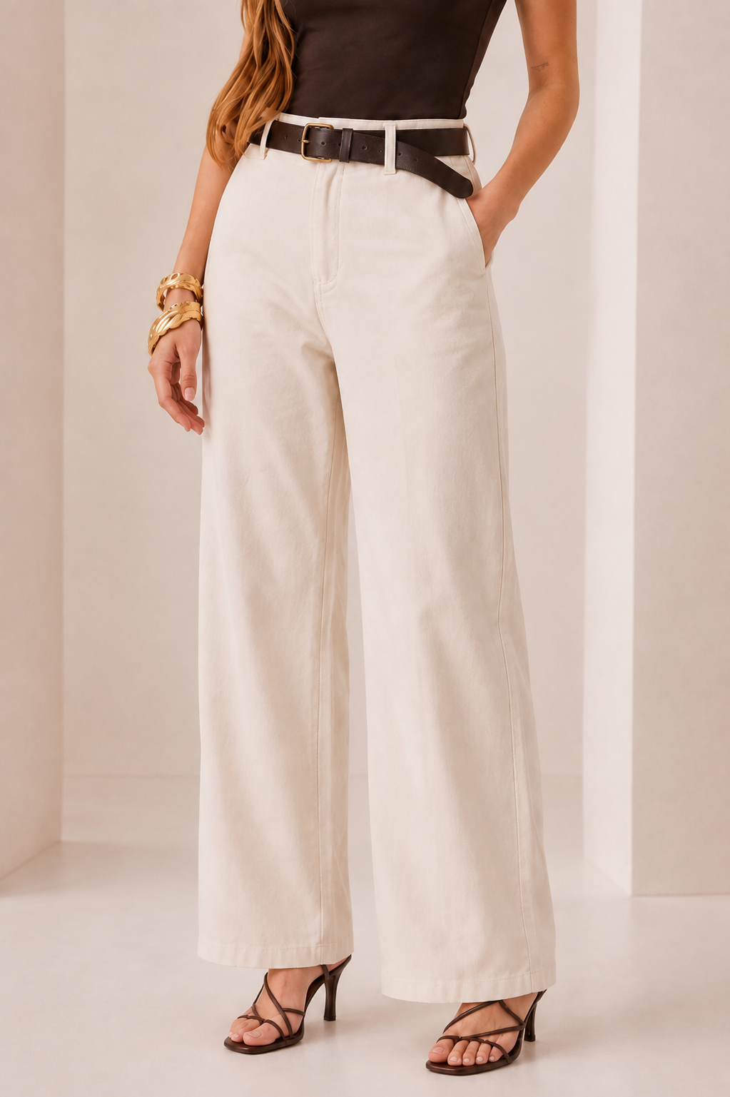 PANTALÓN IVORY WIDE LEG