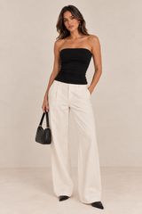 TOP  STRAPLESS NEGRO
