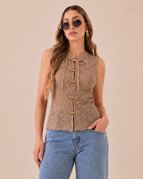 BLUSA ENCAJE MOCHA