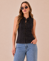BLUSA ENCAJE NEGRA