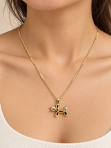 DIJE DORADO SILUETA DE PERRITO
