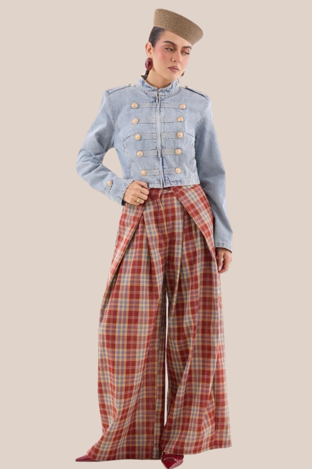 CHAQUETA DENIM BOTONES DORADOS