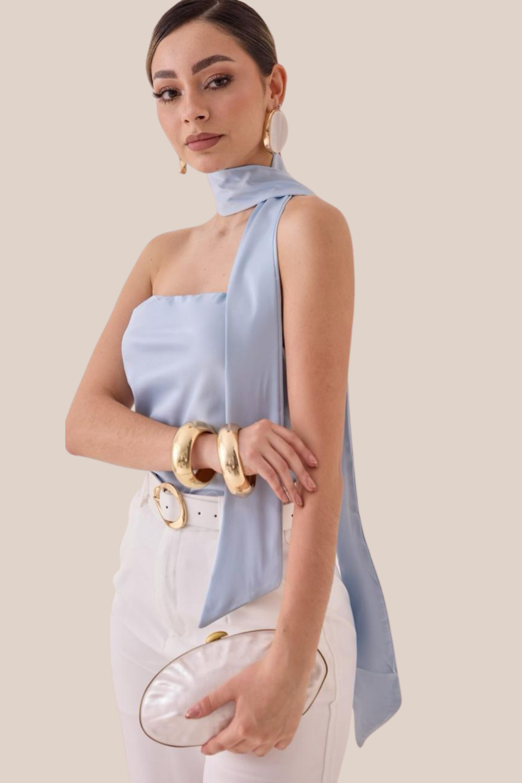 BLUSA SKY BLUE CON MASCADA