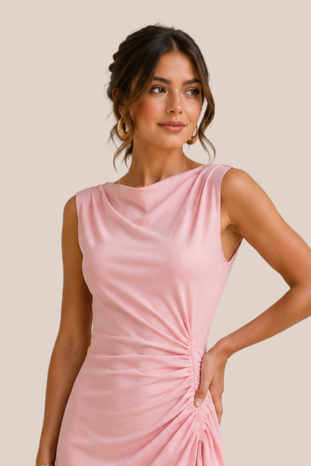 Vestido Pink Blush Drapé