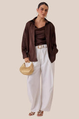 BLUSA SATIN CHOCOLATE