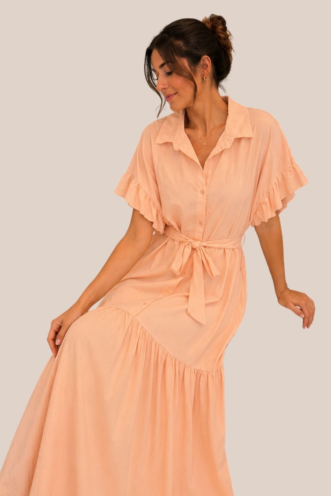 Vestido Largo Peach Breeze