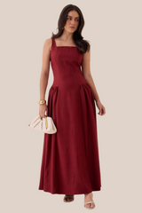 VESTIDO NOCHE BORGOÑA