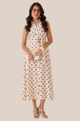 VESTIDO MIDI POLKA CHIC