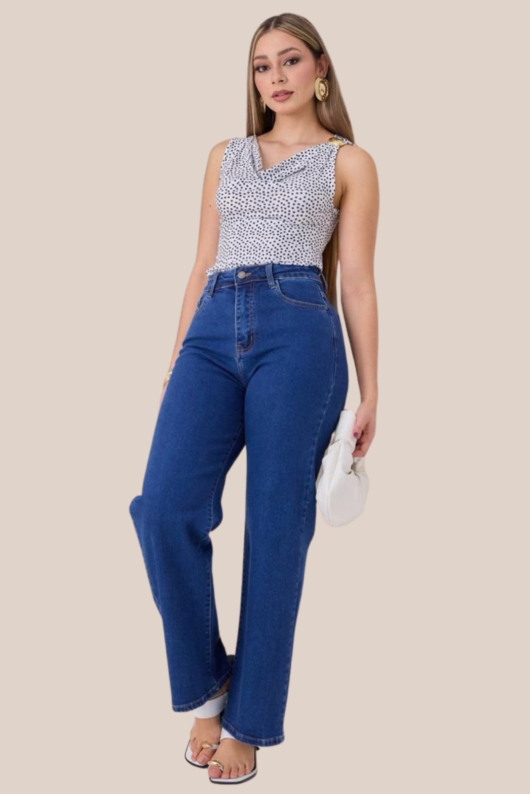 JEANS STRAIGHT AZUL