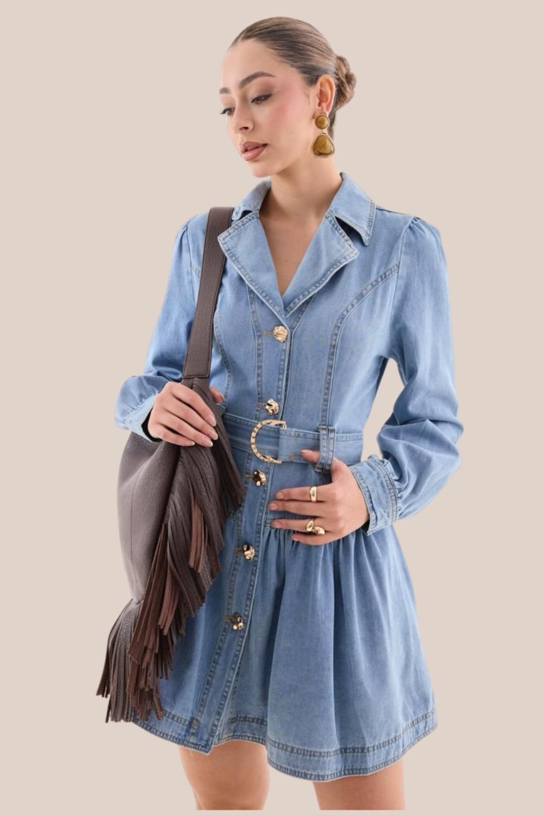 VESTIDO DENIM CELESTE