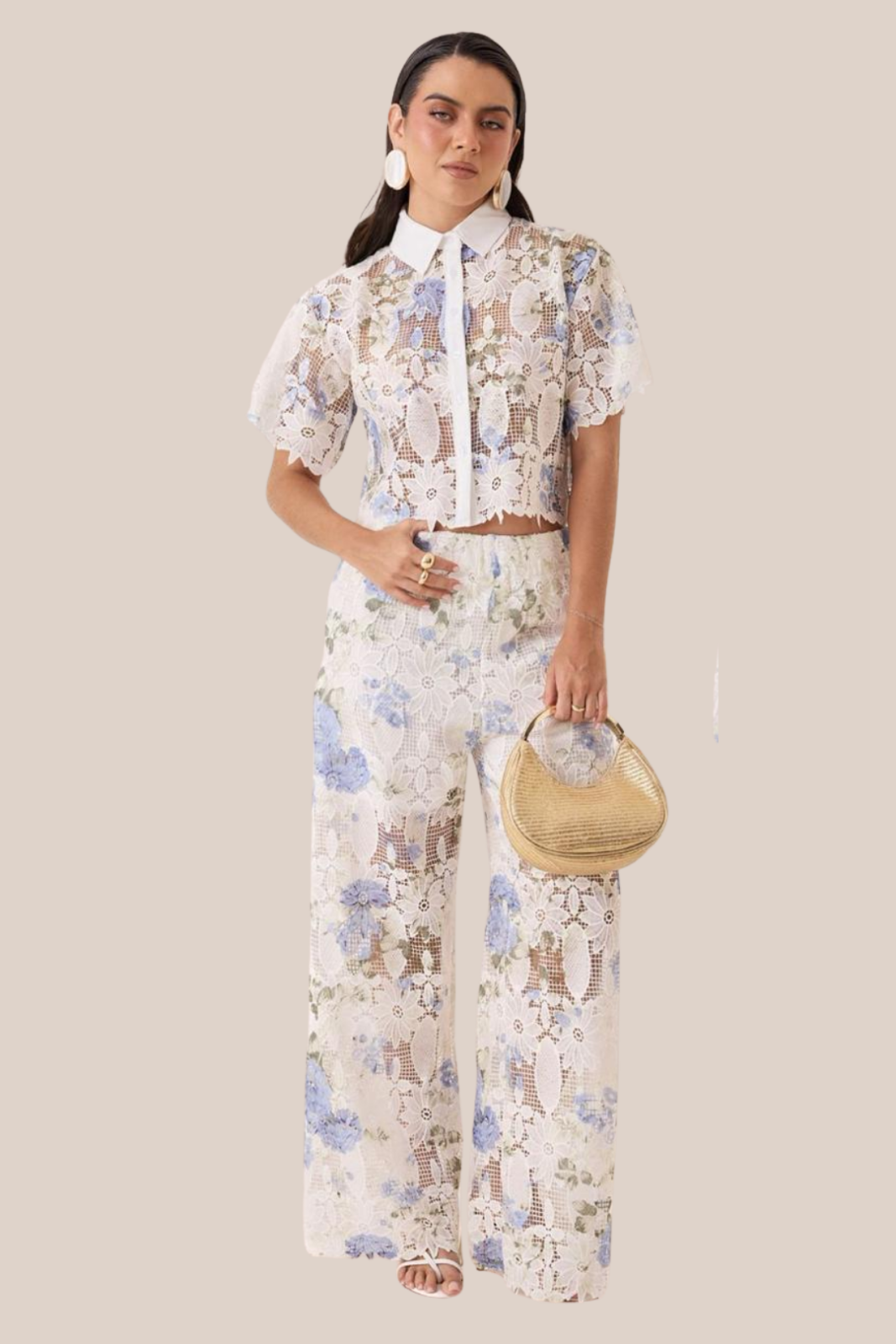CONJUNTO BLUE BLOOM LACE