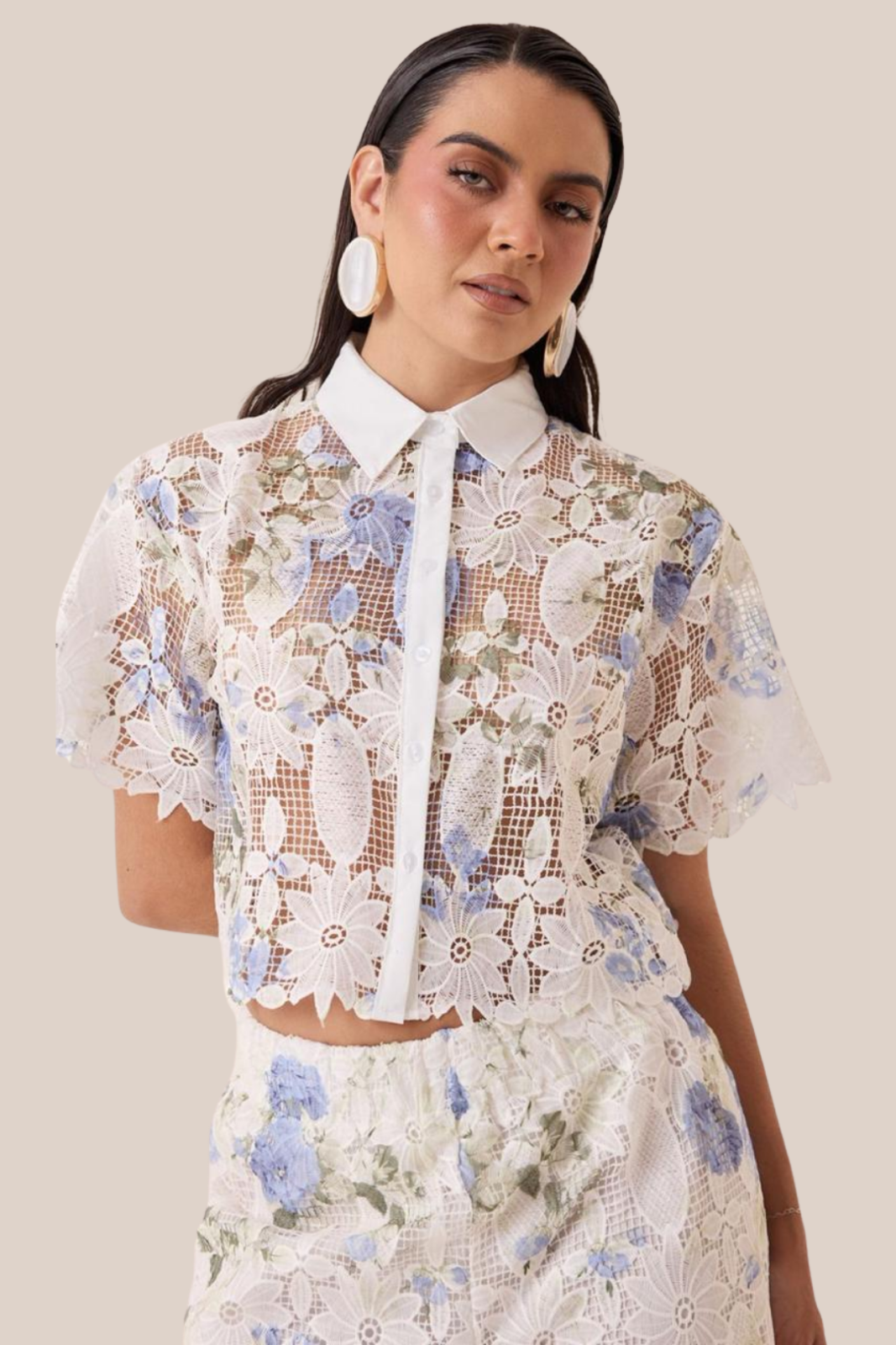 CONJUNTO BLUE BLOOM LACE