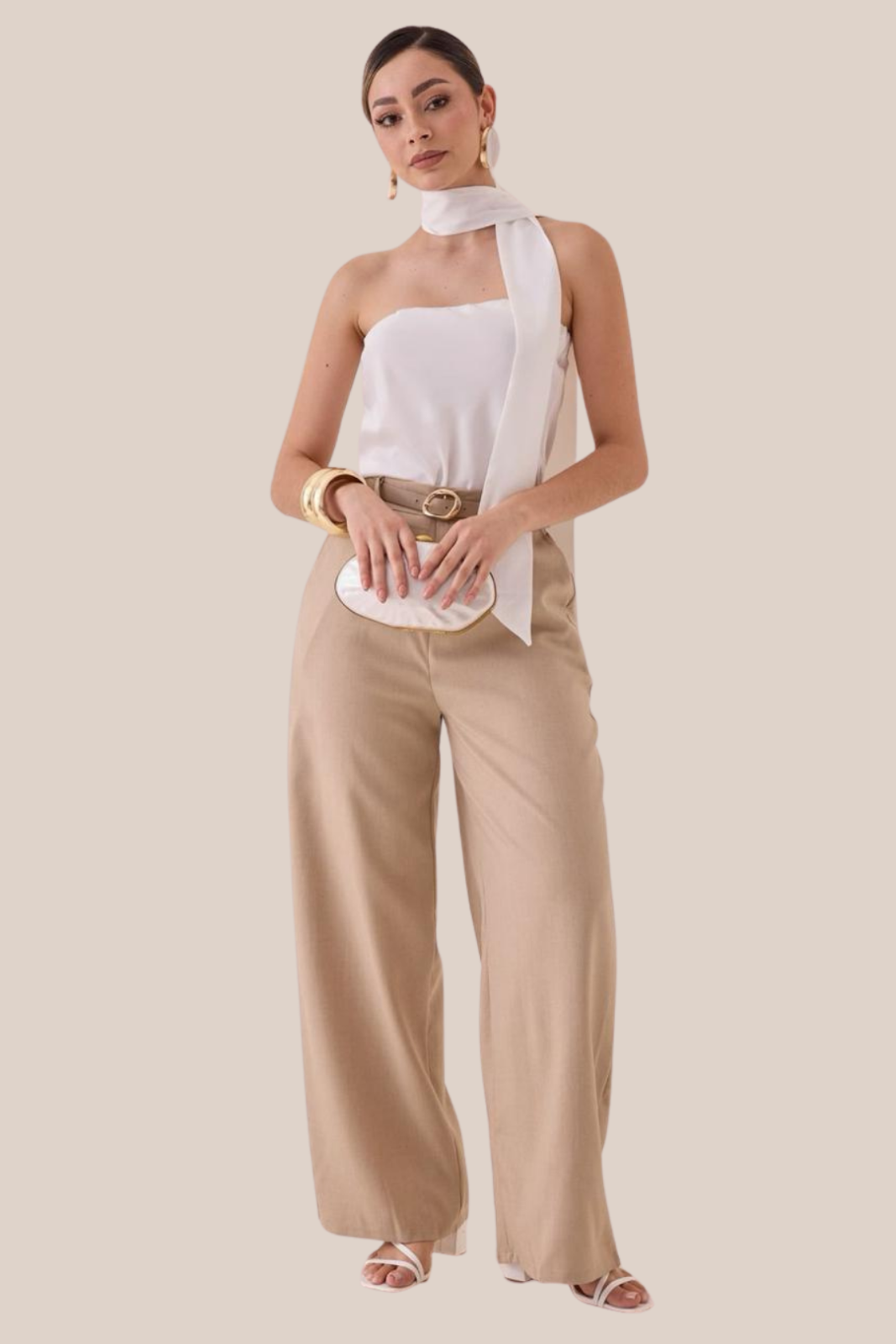 BLUSA PURE ELEGANCE CON MASCADA