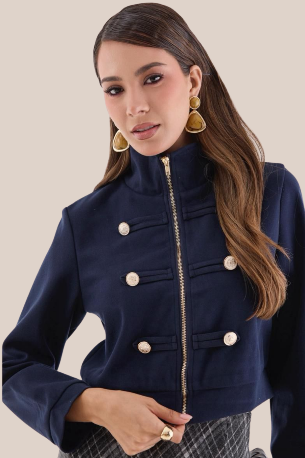 CHAQUETA ESTILO NAPOLEÓN NAVY
