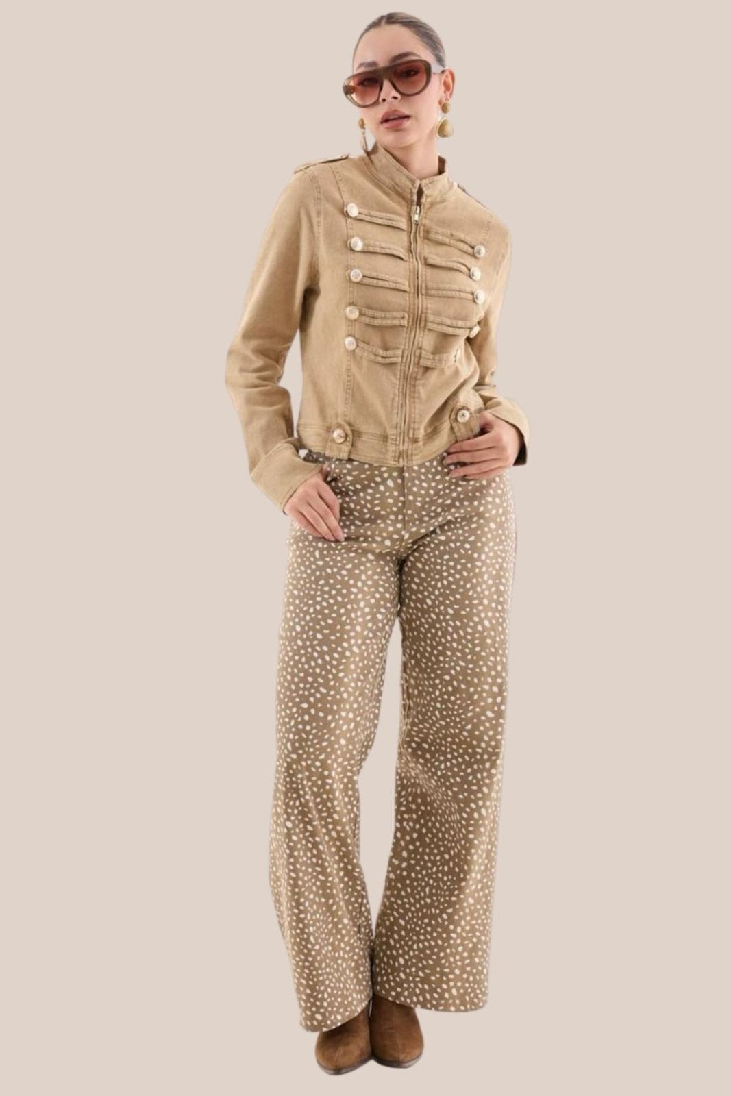 PANTALÓN ANIMAL PRINT BEIGE