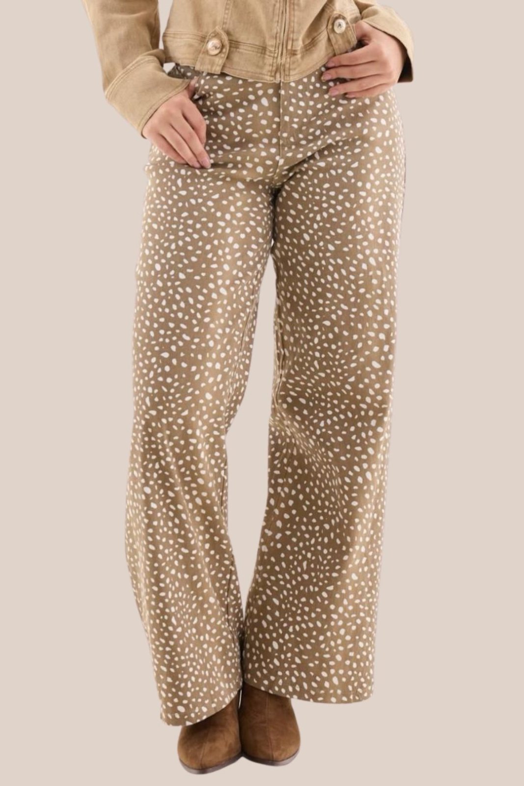 PANTALÓN ANIMAL PRINT BEIGE