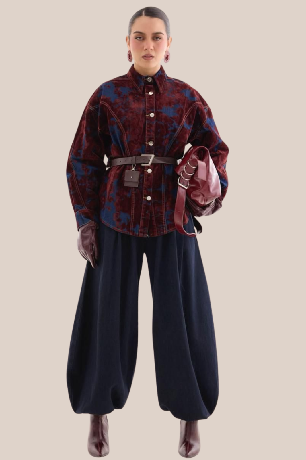 Chamarra Bordeaux Denim