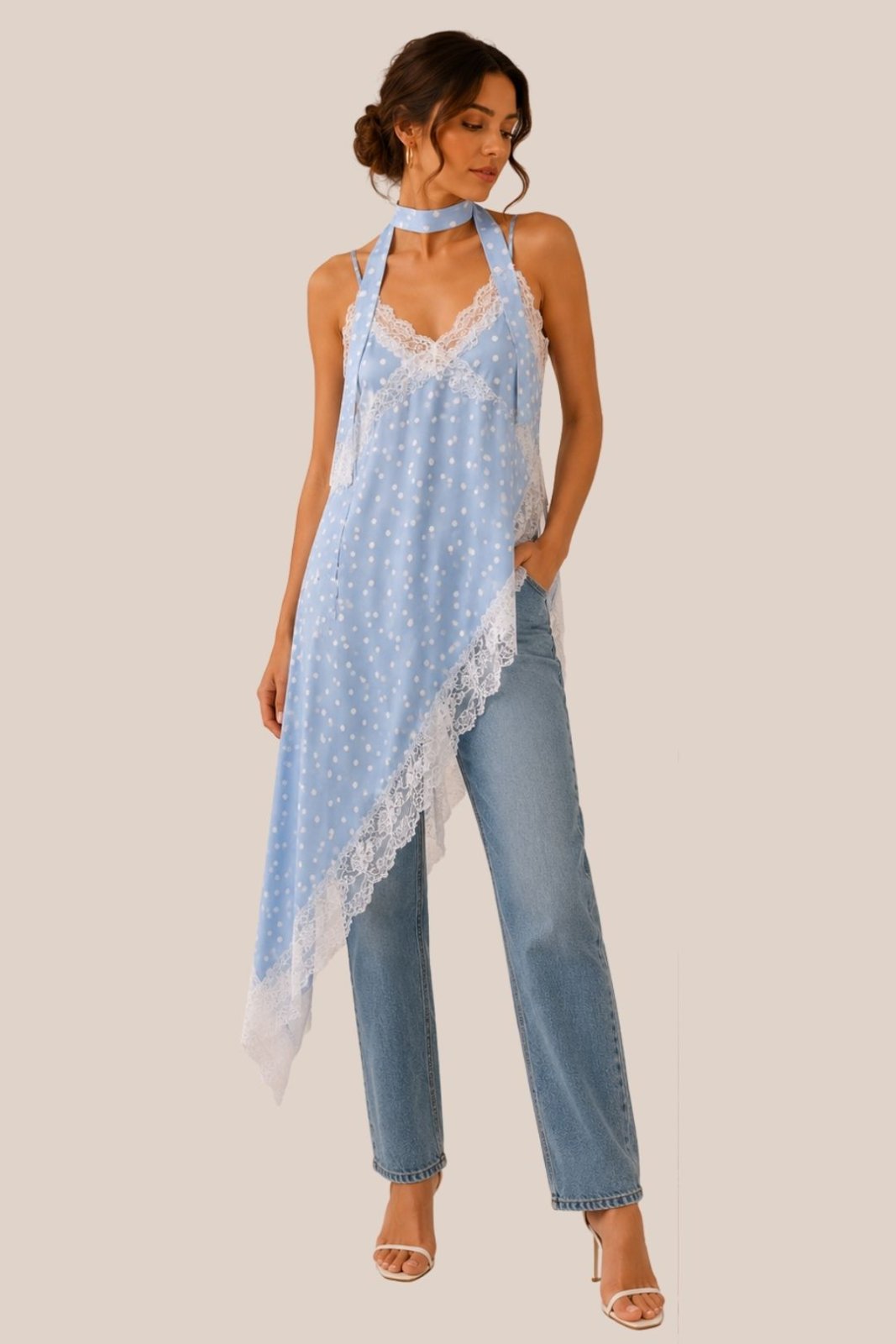 . Blusa Polka Asimétrica