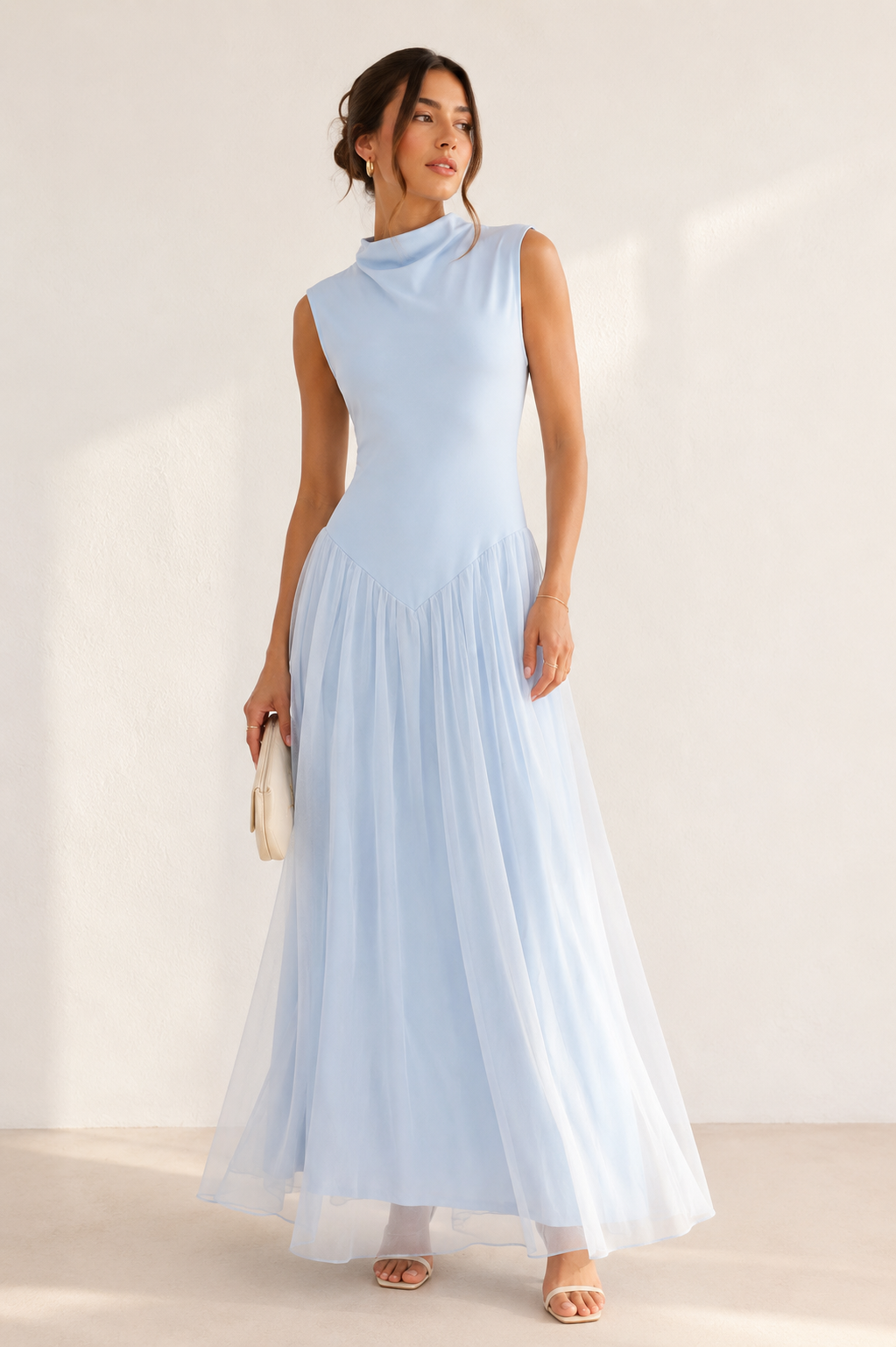 VESTIDO CELESTE ÉLÉGANCE