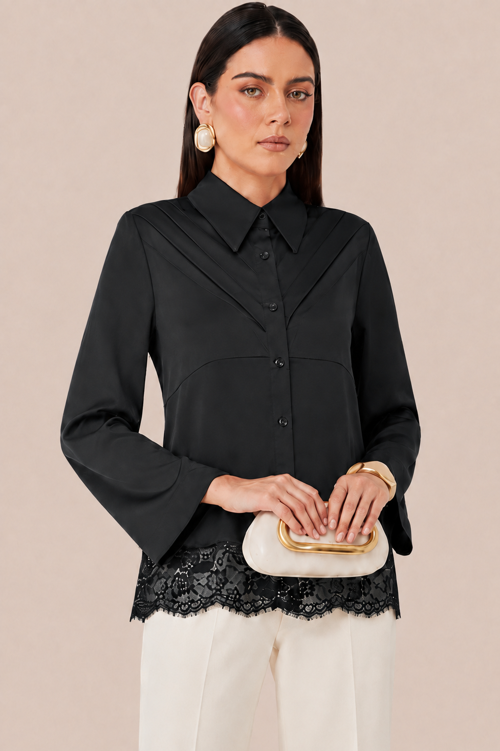 BLUSA NOIR DENTELLE