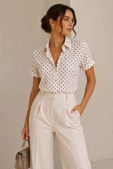 BLUSA CAMISERA POLKA DOTS