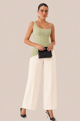BLUSA LACE ASYMMETRIC VERDE