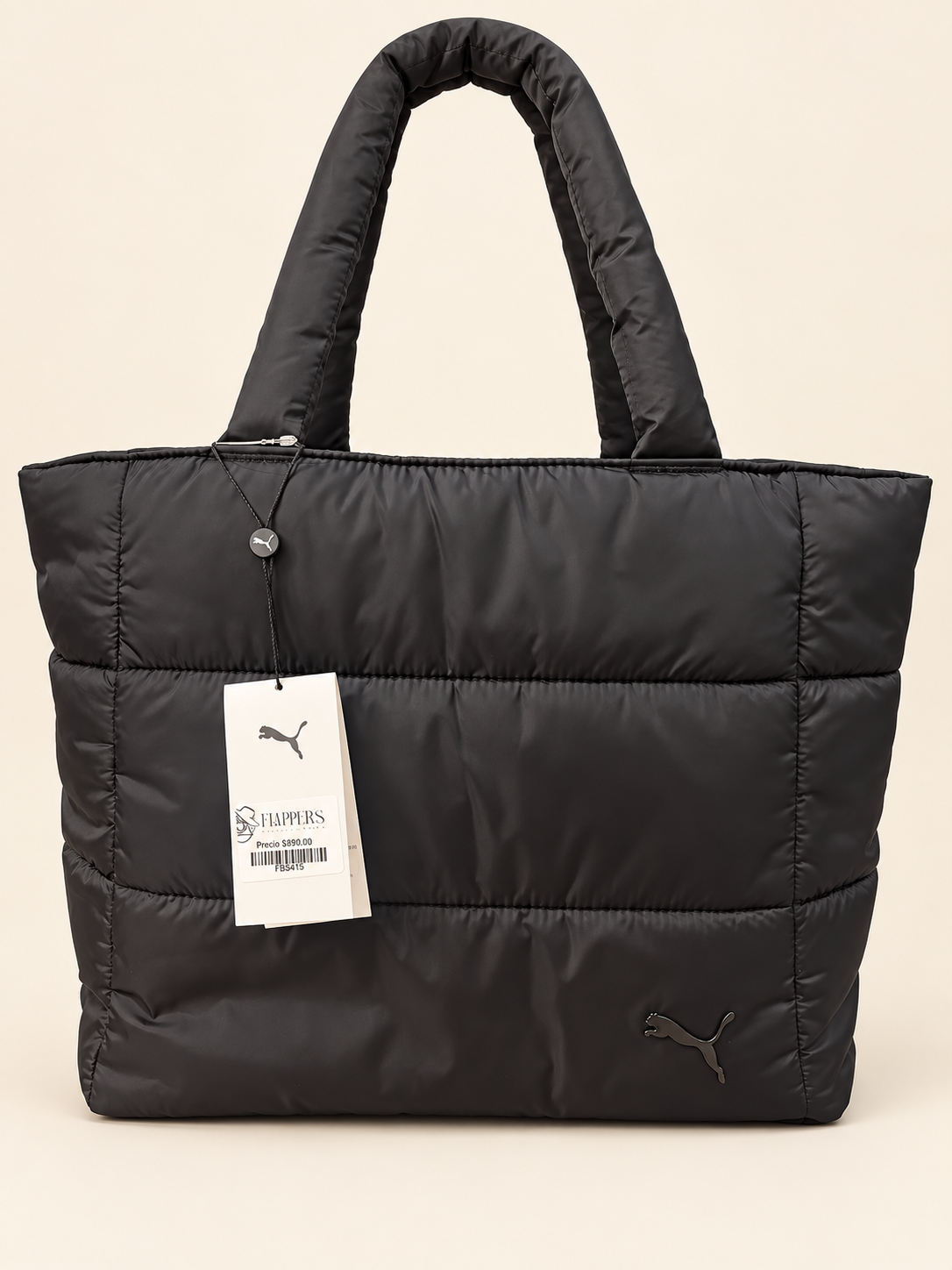 BOLSA TOTE PUMA PUFFER NEGRA