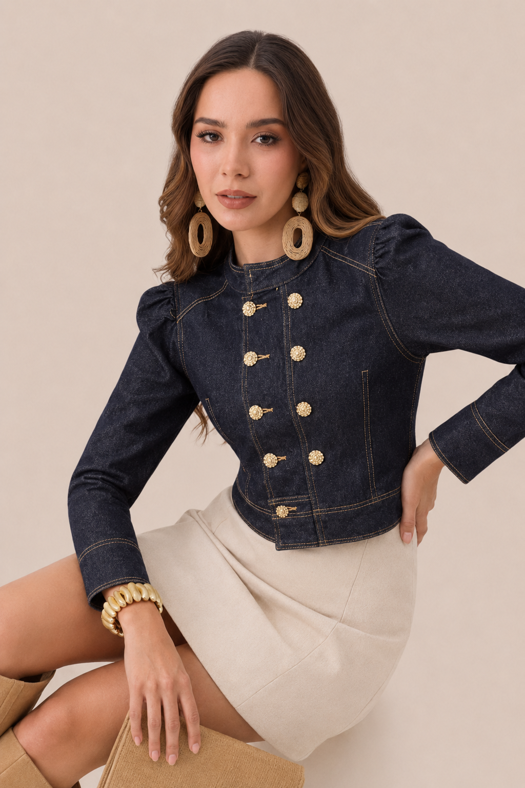 CHAMARRA DENIM NOIR