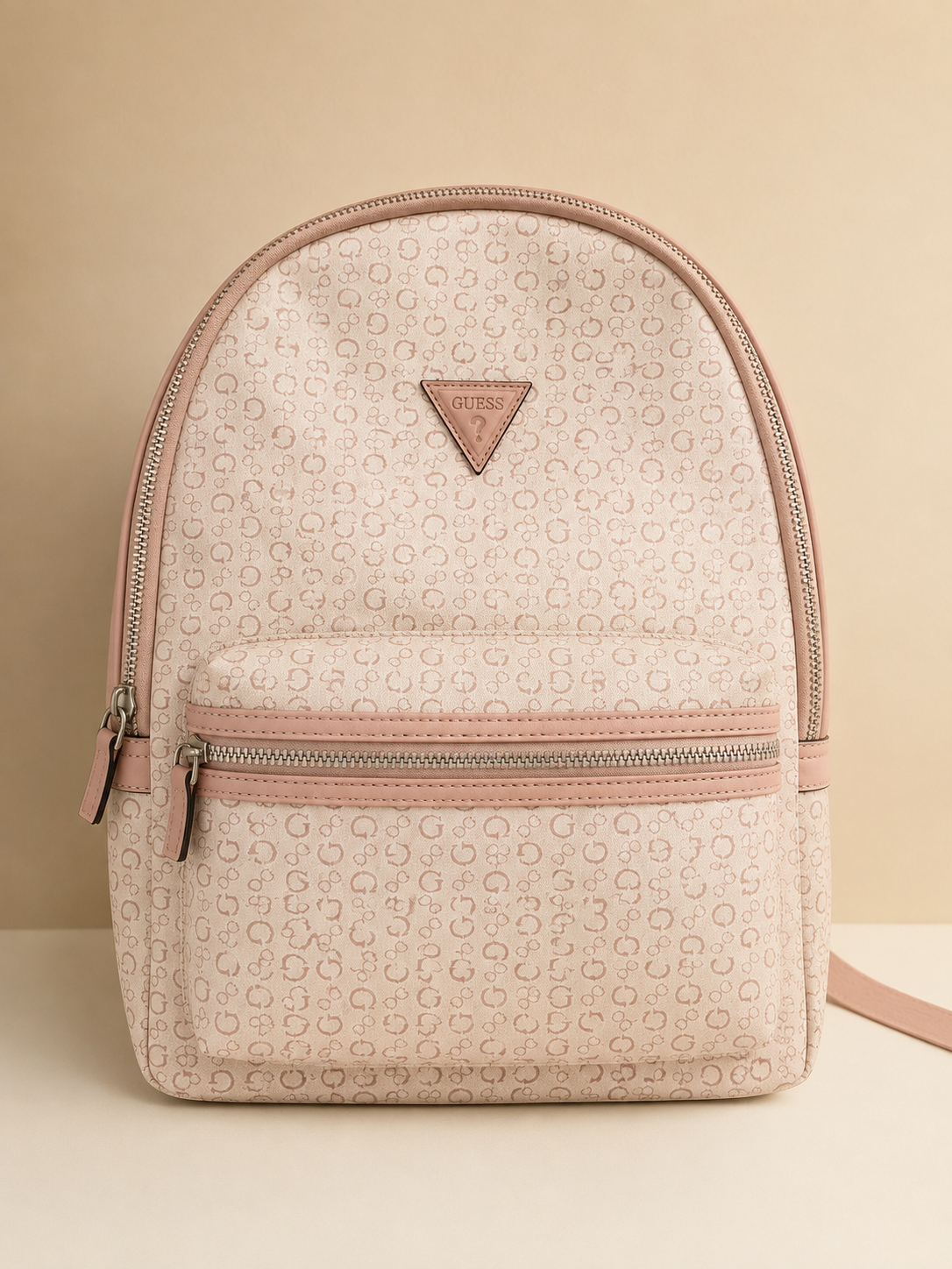 MOCHILA GUESS MONOGRAMA ROSA