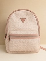 MOCHILA GUESS MONOGRAMA ROSA